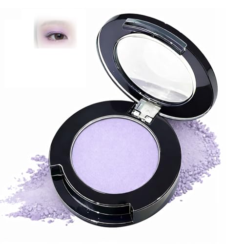 Matte Light Lavender Eyeshadow – High Pigment Cool Tone Single Shadow, Smooth Blendable Pressed Powder, Long-Lasting Waterproof Eye Makeup for Bright and Soft Eye Looks (Light Lavender)