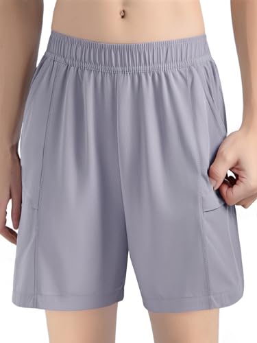 TiaoBug Kids Boys Girls Quick Dry Sports Active Shorts Lightweight Cycling Running Athletic Shorts Bottoms with Pockets