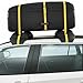 Universal Car Inflatable Roof Soft Rack Pads Luggage Carrier for Kayaks, Canoes, Surfboards and SUPs; Fits Cars and SUVs (Black)