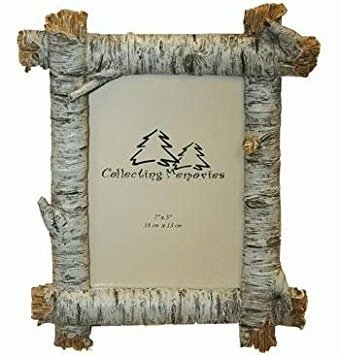 Birch Log Photo Picture Frame, 5x7, Vertical by Wilcor International