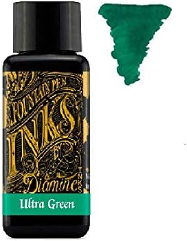 Diamine Fountain Pen Ink 30ml - Colour Wheel - 6 x Bottles - Writers Blood, Sepia, Imperial Purple, Midnight, Hope Pink, Ultra Green