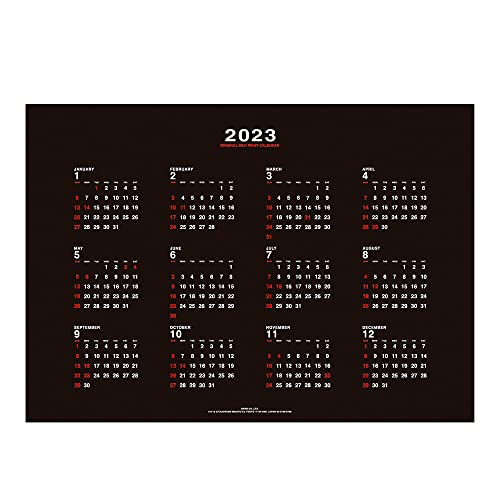 オーブ 2023年 カレンダー 壁掛け シルク ブラック CS-1650BK 本体サイズ:H490xW690mm/壁掛/90g