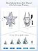 Brightown Christmas Star Tree Topper with Built-in 3D Glitter Led Snowflake Projector Lights, Silver Hollowed Pentagram Tree Toppers Christmas Decorations Indoor for Xmas New Year Party Holiday