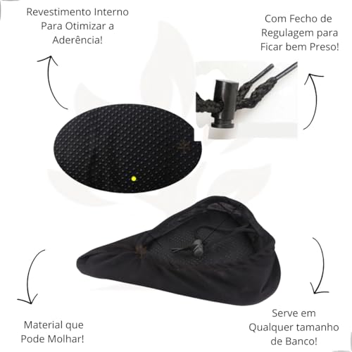 Capa Para Banco Bike Bicicleta Gel Silicone Almofada Confort