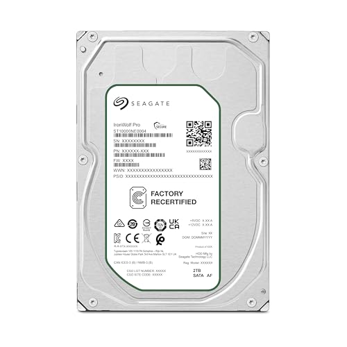 Seagate IronWolf Pro 10Tb NAS Internal Hard Drive HDD – 3.5 Inch Sata 6GB/S 7200 RPM 256MB Cache for Raid Network Attached Storage, Data Recovery Rescue Service (ST10000NE0004)