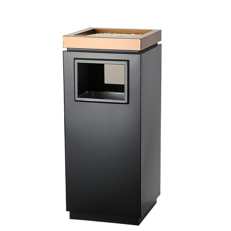 Durable Stainless Steel Trash Can - Weather-Resistant Outdoor Ashtray Bin for Hotels, Shopping Malls, and High-Traffic Areas - Easy to Clean, Anti-Corrosion Design