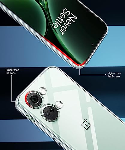 Image of WOW IMAGINE Crystal Clear Transparent Back Case Cover for 1+ OnePlus Nord 3 5G | Full Device & Camera Protection Shockproof TPU | Flexible Silicone Back Cover Case - Transparent