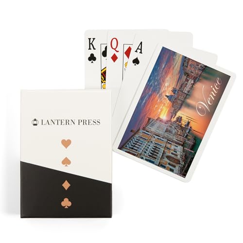 Lantern Press naipes póker Venice, Italia, 52 cartas