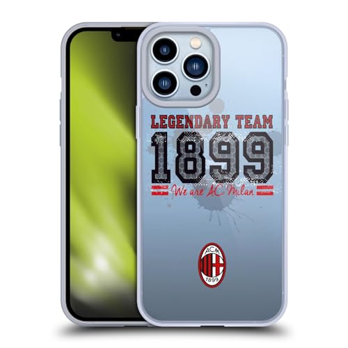 Carcasa AC Milan iPhone 13 Pro Max funda de gel anticaídas