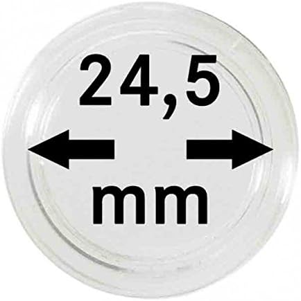 100 x Lindner Coin Capsules Caps Coincapsules for Coins 24.5 mm - US Quarters