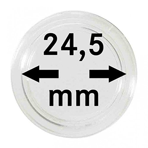 Cápsulas para monedas Lindner 2251245 en paquete de 100 unidades circulares