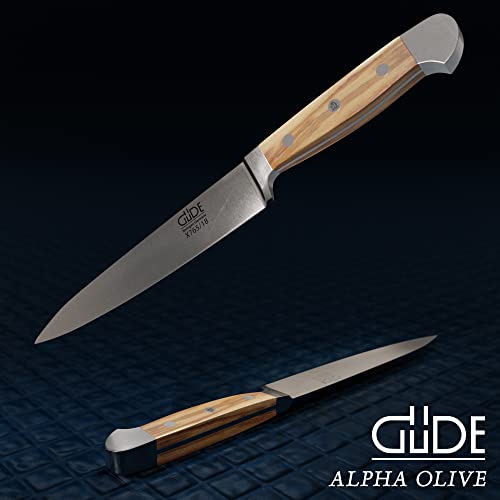 Güde Filiermesser aus Solingen mit 18 cm Klinge und Olivenholzgriff