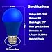 LED Blue Color Light Bulb - A19 E26 Base Blue Bulbs 9W (60W Equivalent), LED Lightbulbs Perfect For Outdoor Porch, Christmas Decoration, Party Decoration, Holiday Lighting, Halloween Decor, 4 Pack