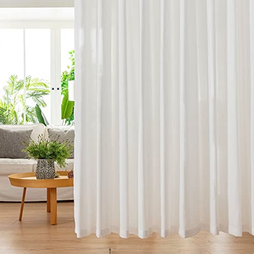 OSONA 間仕切りカーテン レース 突っ張り棒カーテン ハトメ仕様 レースカーテン 1枚? 透けない 白 遮像 UVカット 遮熱 断熱 おしゃれ ハトメカーテン 姫系レース 仕切り つっぱり 1cmでオーダー可 ホワイト かわいい レース 薄手 ドアカー