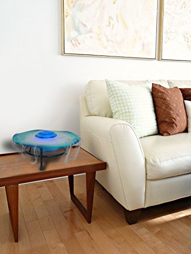 XBrand Aromatherapy Tabletop Mist Fountain Aroma Diffuser w/Inline Control, 8 Inch Tall, Blue