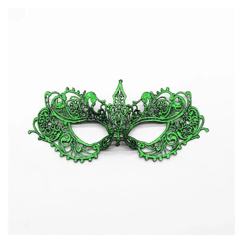 Masque facial en dentelle creuse argentée haut de gamme