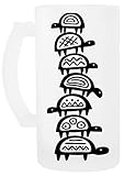  Ses Tortues Tout Le Façon Vers Le Bas Un Verre Bière Agresser Beer Mug
