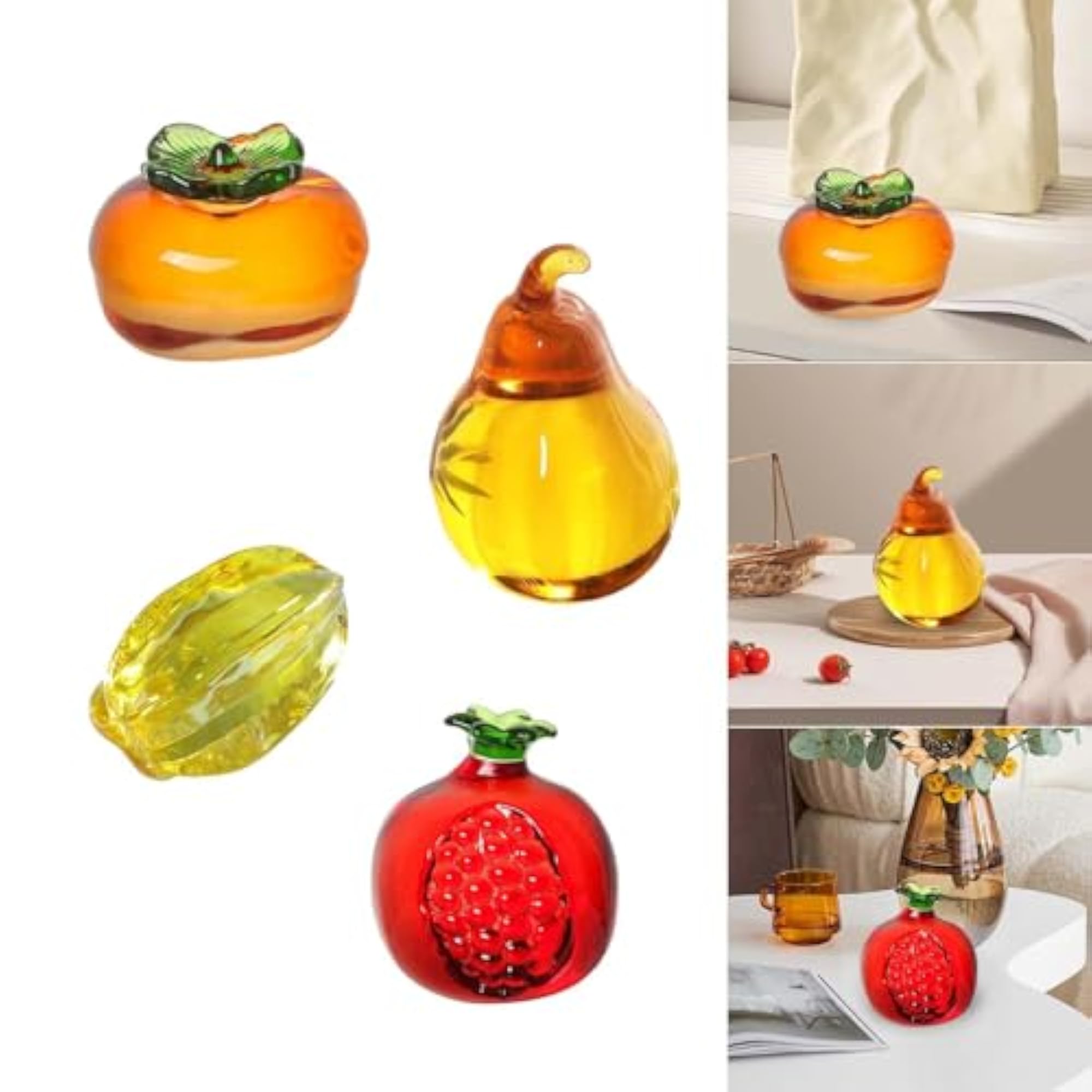 5xArtificial Fruit Figurine Craft Sculpture for Office Dining Table Decor