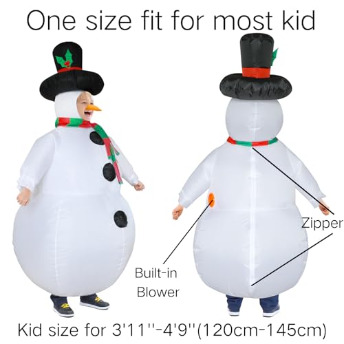 Disfraz Inflable de Muñeco de Nieve para Navidad y Fiesta miniatura 2