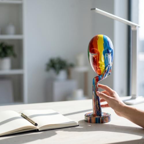 Simple Créatif Coloré Femmes Visage Art Statue Penseur Dame Sculpture Personnages Abstraits Artisanat Ornements Maison Bureau Chambre Salon Salle D'étude Studio Décorations (Grand 39x12.5x12.5cm) – vue 9