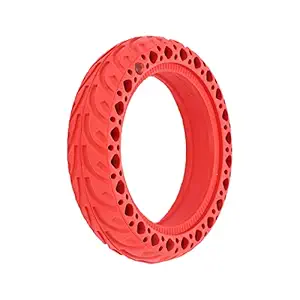 Electric Scooter Rubber Solid Tire, Explosion Proof Excellent Flexible Electric Scooter Damping Rubber Tire Non Inflatable for M365 Pro for(red)