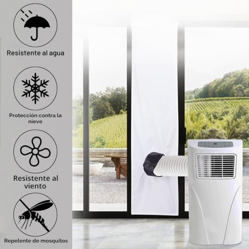 Miniatura 2 de Sellador De Ventanas Para Climatizadores De Aire Acondicionado, Junta De Ventana Ac Para Aire Acondicionado Portátil, Parada De Aire Caliente Para Fijar A Ventanas 2 M, 1 Unidad