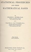 Statistical Procedures and Their Mathematical Bases B000IQY3Q8 Book Cover