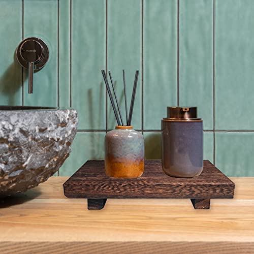 Wood Soap Stand Wooden Riser For Bathroom Home Kitchen Sink Holder Farmhouse Wooded Tray For Plant Holder Rustic Table Decor For Bottles Candles Jewelry #TOP4