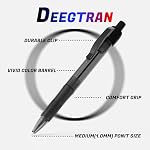 Deegtran Stylos en vrac, 30 Pack Stylo à encre noire avec poignée souple, Stylos à bille rétractables en gros pour l'école de bureau, point moyen lisse 1.0MM
