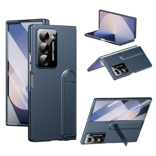 Coque Samsung Galaxy Z Fold 5 avec protection écran béquille bleue