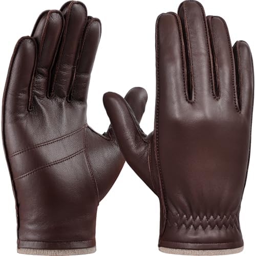 GSG SINCE 1998 Gantsen Cuir pour Homme Gants à Écran Tactile Doublure
