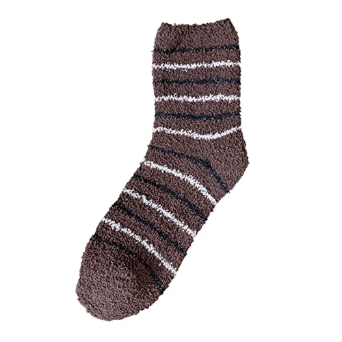 Fuzzy Socks for Men Cozy Soft Warm Socks Casual Striped Home Sleep Comfy Socks Winter Socks Gifts for Men