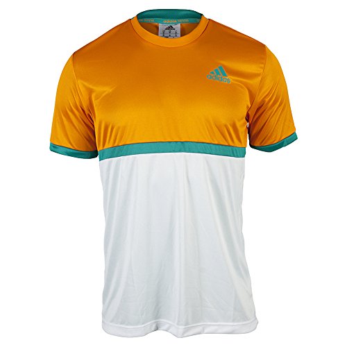 adidas Performance Boys Court Tee, Medium Orange, Small