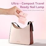 JODSONE U V Mini Nail Lamp with Timer Cordless Portable LED Light for Fast Curing Gel Polish Pink