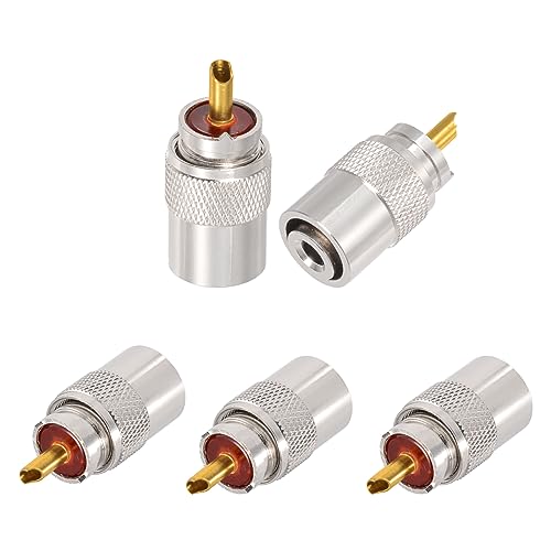 Image of Superbat PL259 Plug Solder Connector with Reducer, Teflon Material 5Pcs