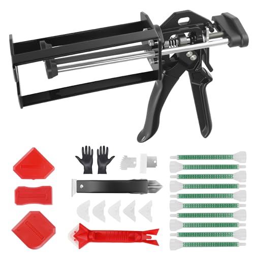 200ml 6.75 fl oz Dual Cartridge Epoxy Gun 1:1 2:1 Cartridge Bonding Black
