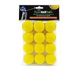 SHAUN WEBB Soft Golf Balls (Pack of 12 Yellow Foam Practice Balls) Dent Resistant, Long Lasting, Limited Flight - Perfect for Home and Office.