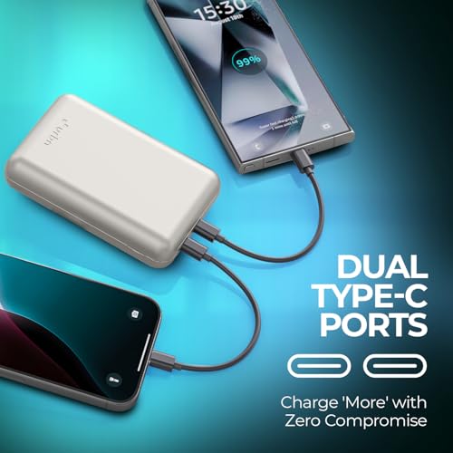 Image of URBN 20000mAh Nano Plus 35W Turbo Fast Charging Power Bank | Compact Pocket-Size | Dual Type-C PD Output | Two-Way Fast Charge | Metallic Finish | 12-Layer Circuit Protection | 1 Year Warranty