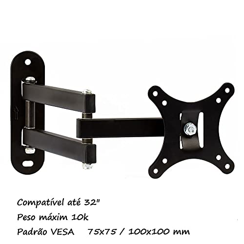 Suporte de TV e Monitor Bi-Articulado 14 a 32 Polegadas