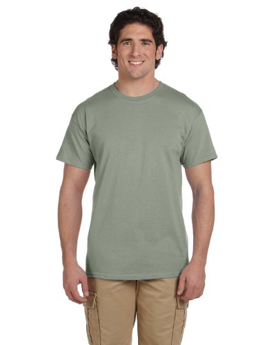 Hanes 50/50 Short Sleeve T - STONEWASH GREEN - Large