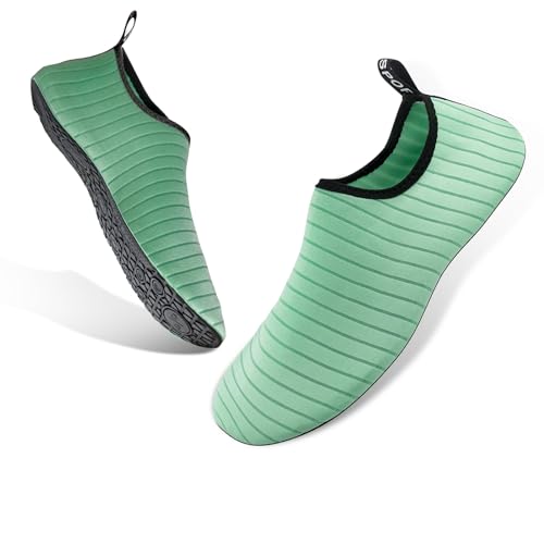 COONE Sapatos de água para homens e mulheres, pés descalços, meias de água secas, piscina, praia do rio, surf ao ar livre, prática de ioga, verde