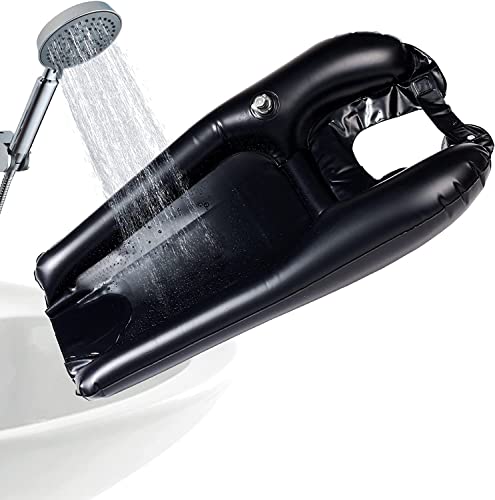 LUNEKUCK Lave Cheveux Gonflable Portable Bac a Shampoing Gonflable Domicile Bac a Cheveux Gonflable Professionnel pour Personnes Agées Enceintes Alitées Blessées Handicapées Douche à Domicile
