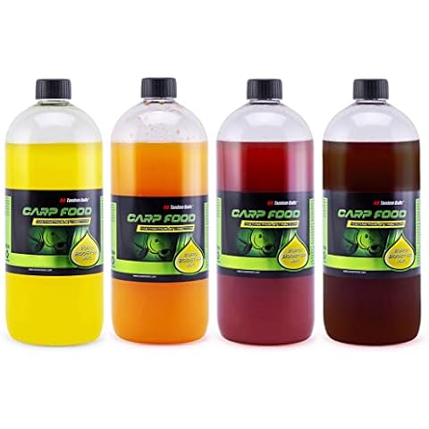 Tandem Baits Set of 4 Euro Booster XXL for Carp Boilies Flavor Mix no 1 | Carp Fishing Boilies | Carp Fishing Bait | Carp Bait | Carp Fishing Accessories for Monster Fish 1 L Cover