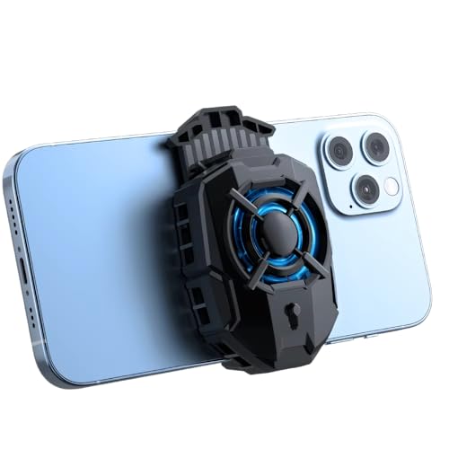 Image of BKN Fast Cooling X Memo DLA7 Mobile Cooler with Blue Light Adjustable Portable Gaming Semiconductor Cooling Radiator for Gaming, Live Streaming with 2 Speed Gears