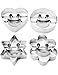 HomeTools.eu® - 4 foremki do wycinania ciasteczek Smiley do twarzy, kubek do śmiesznych wypieków, Smile Emoji serce gwiazda kwiat, stal nierdzewna, 4 sztuki