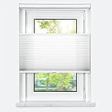 Cordless Top Down Bottom Up Cellular Shades,Light Filtering Honeycomb Blinds Fabric Window Shades White(Light Filtering),34"x72"