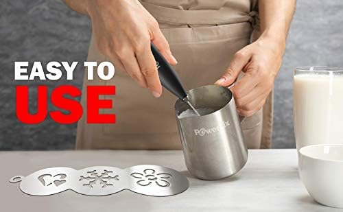 Amazon.com: PowerLix Espumador de leche eléctrico de mano a batería + juego  completo. : Hogar y Cocina