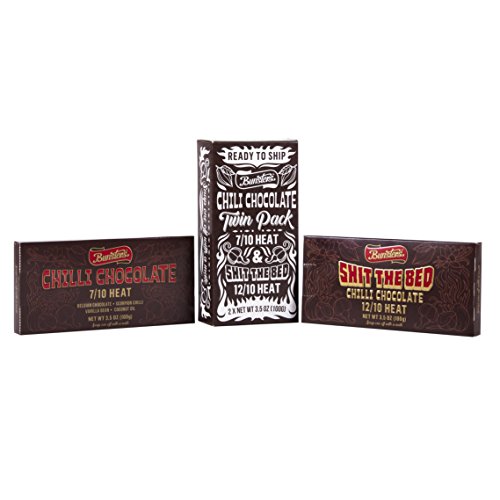 BUNSTERS Chili Chocolate Twin Pack - Incl. Shit the Bed Chili Chocolate (2 x 3.5oz bars)
