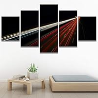 SIGNWIN 5 Panel Canvas Wall Art Light Exposure for Home Decorations Ready to Hang - 60