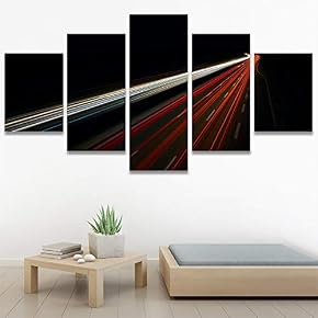 SIGNWIN 5 Panel Canvas Wall Art Light Exposure...